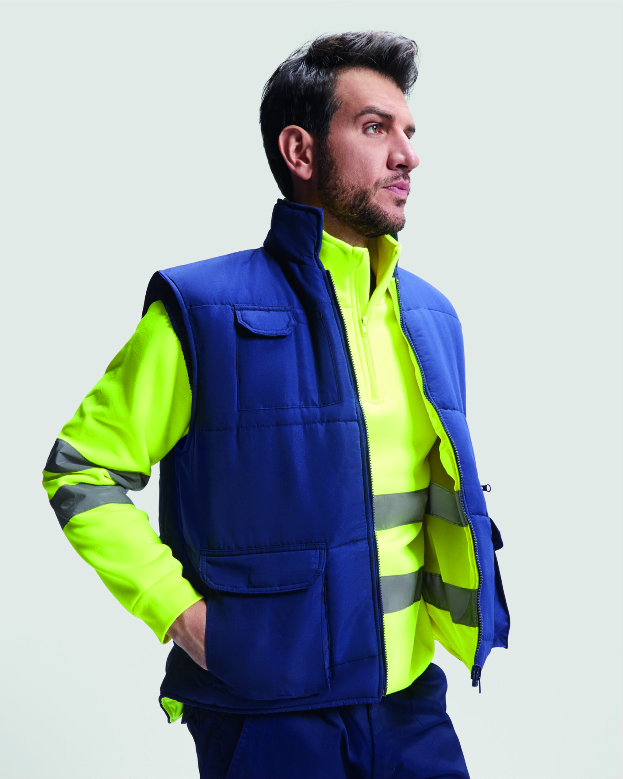 PERSEI Gilet alta visibilità reversibile PERSONALIZZATO
