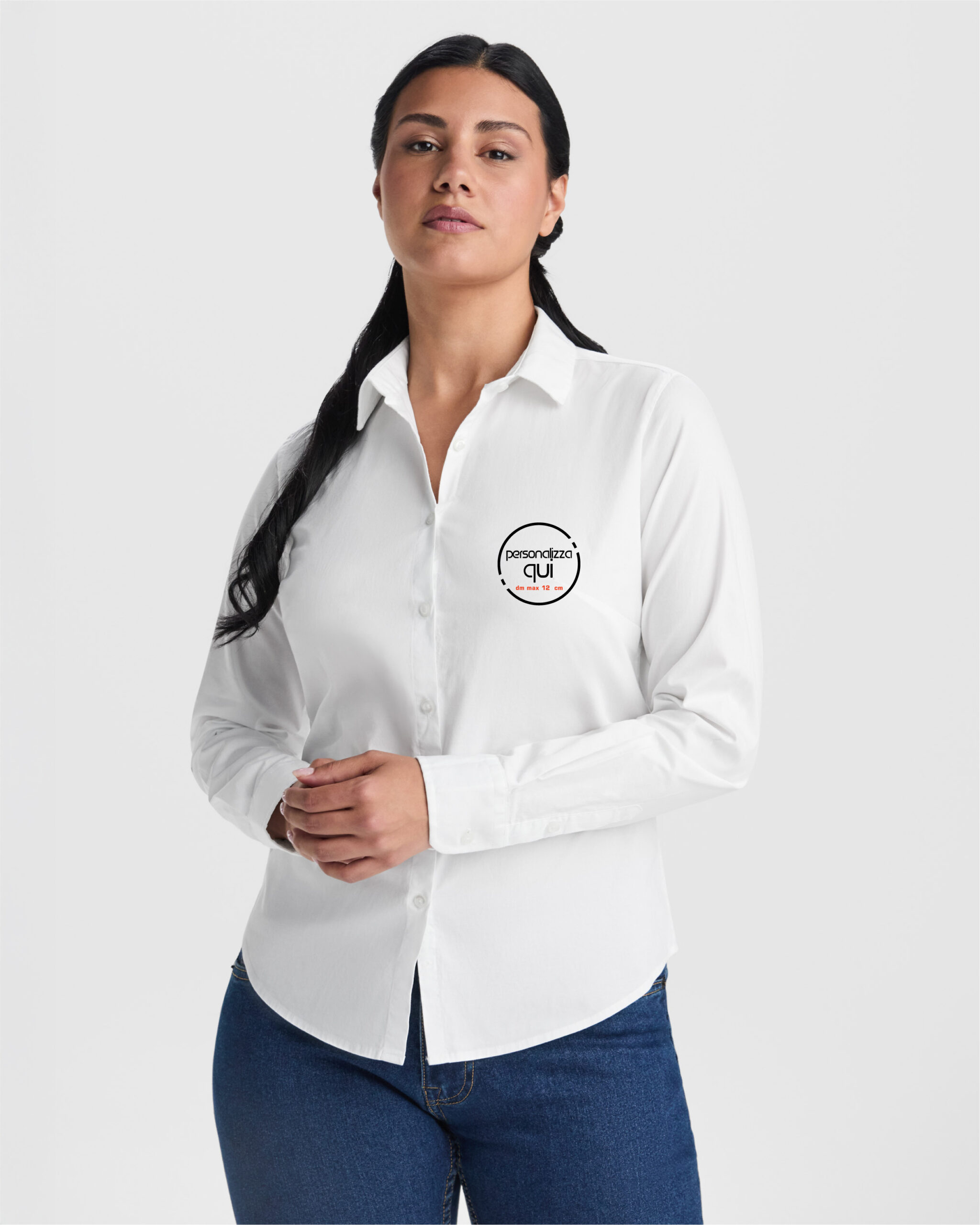 Camicia aderente da donna personalizzata