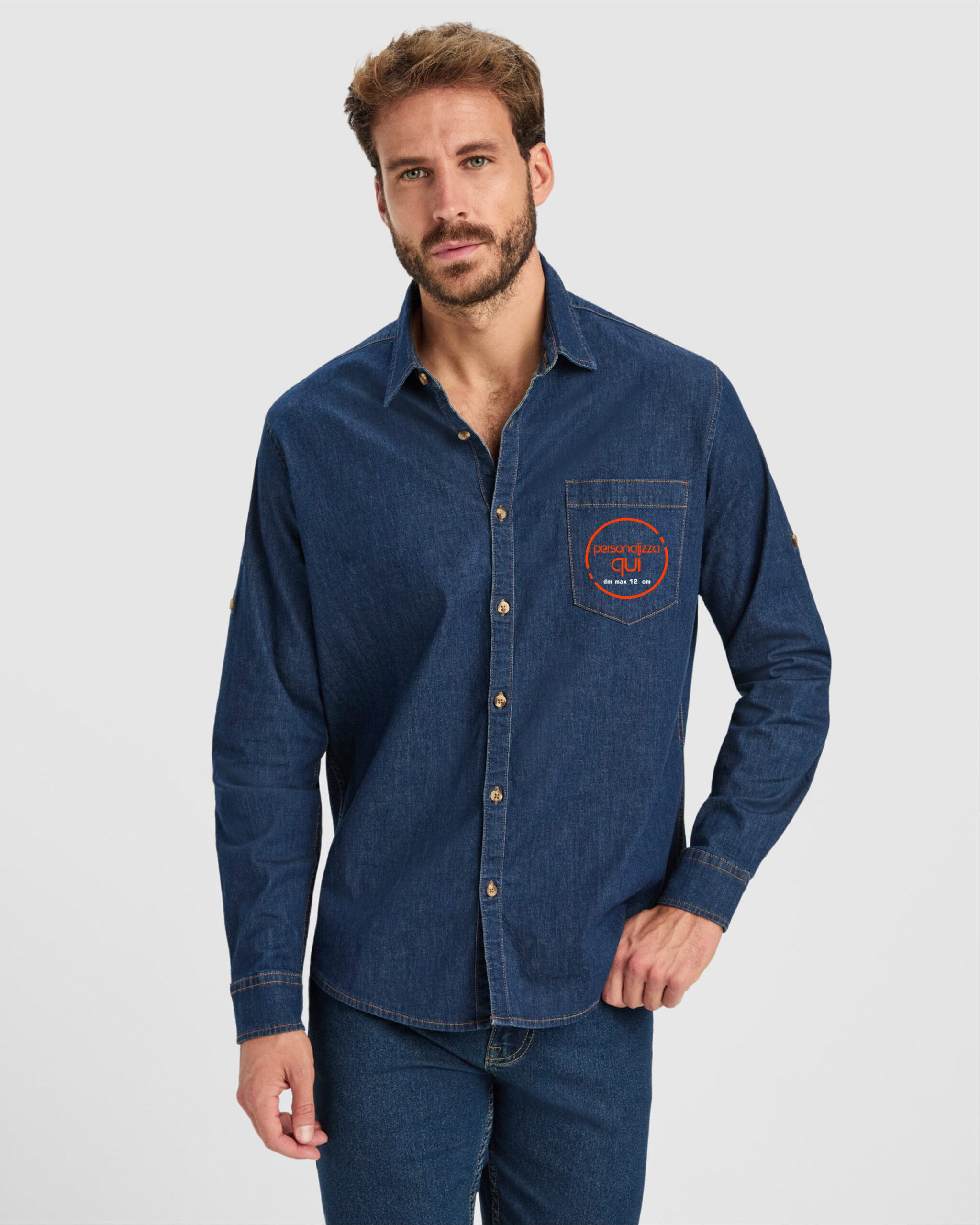 Camicia in denim uomo personalizzata